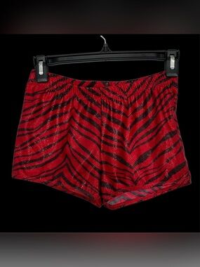 Pizzazz Red and Black Zebra Print Shorts